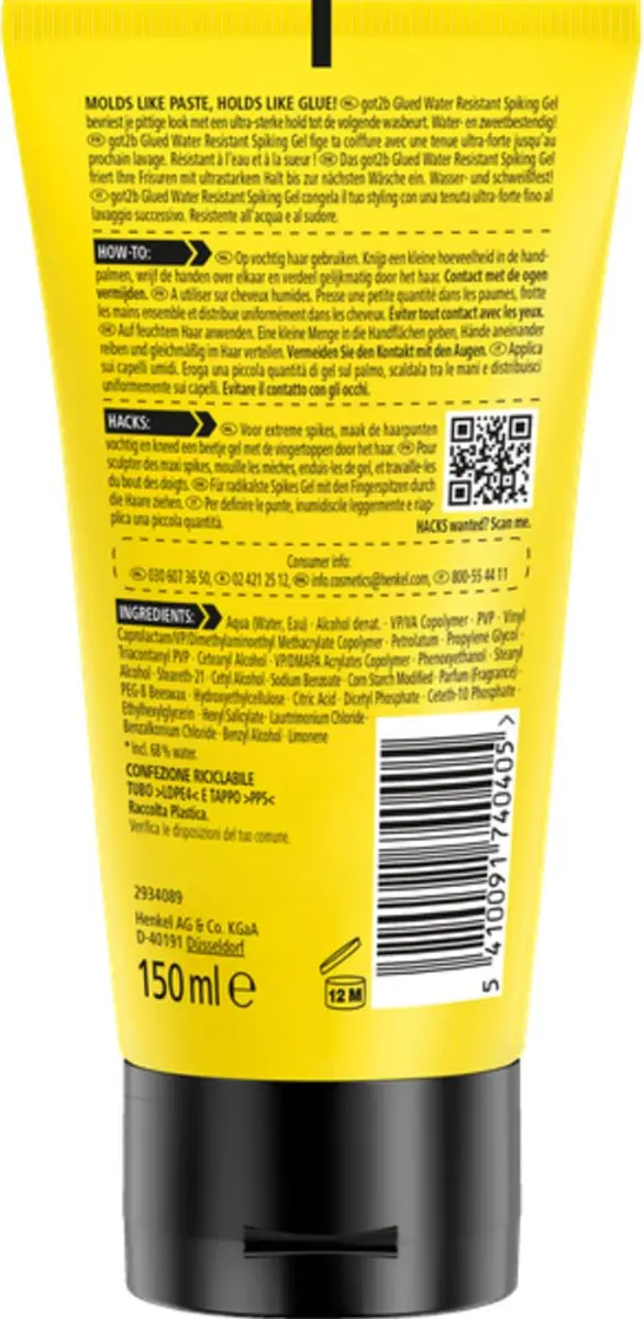 Got2B Glued Styling Gel 150ml - 4 Stuks