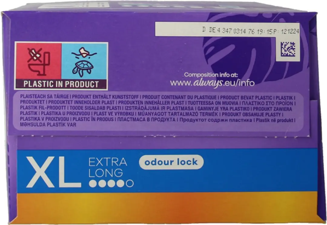 Always Inlegkruisjes Long Plus 58 Stuks