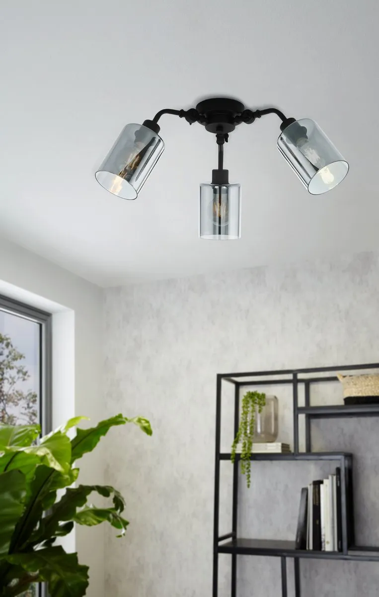 Eglo Forestburg Plafondlamp E27 - Ø66,5cm - Zwart - afbeelding 4 van 5