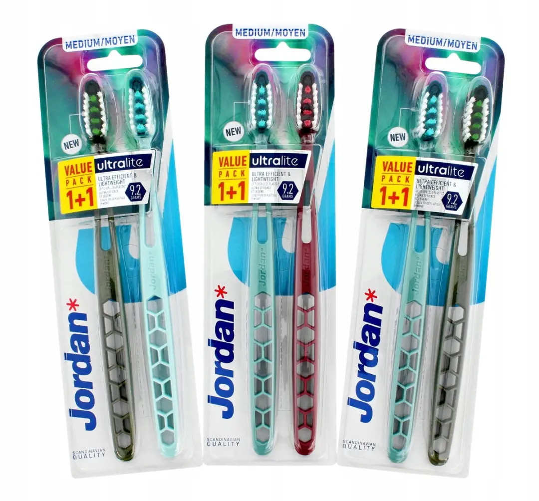 Jordan Ultralite Handtandenborstel Medium - 2 Stuks