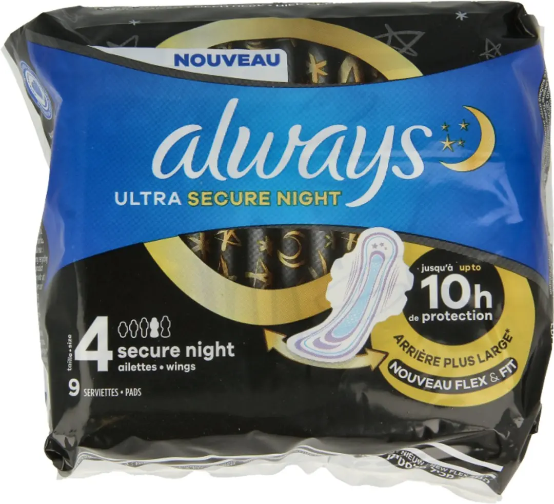 Always Ultra Secure Night Maandverband - 9 Stuks