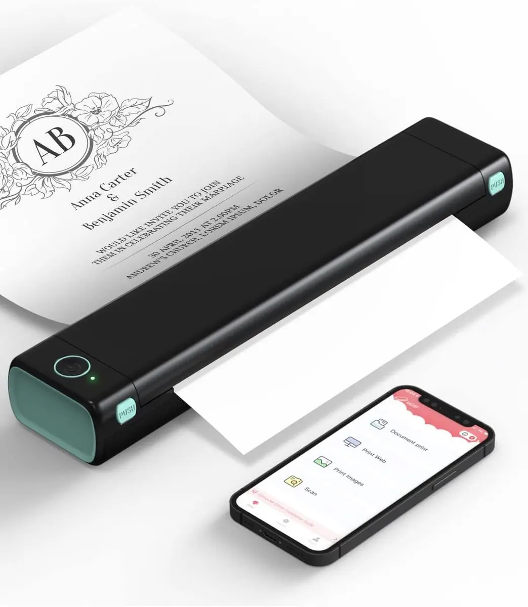 Pora&Co M08F Thermische Printer - Zwart-Groen