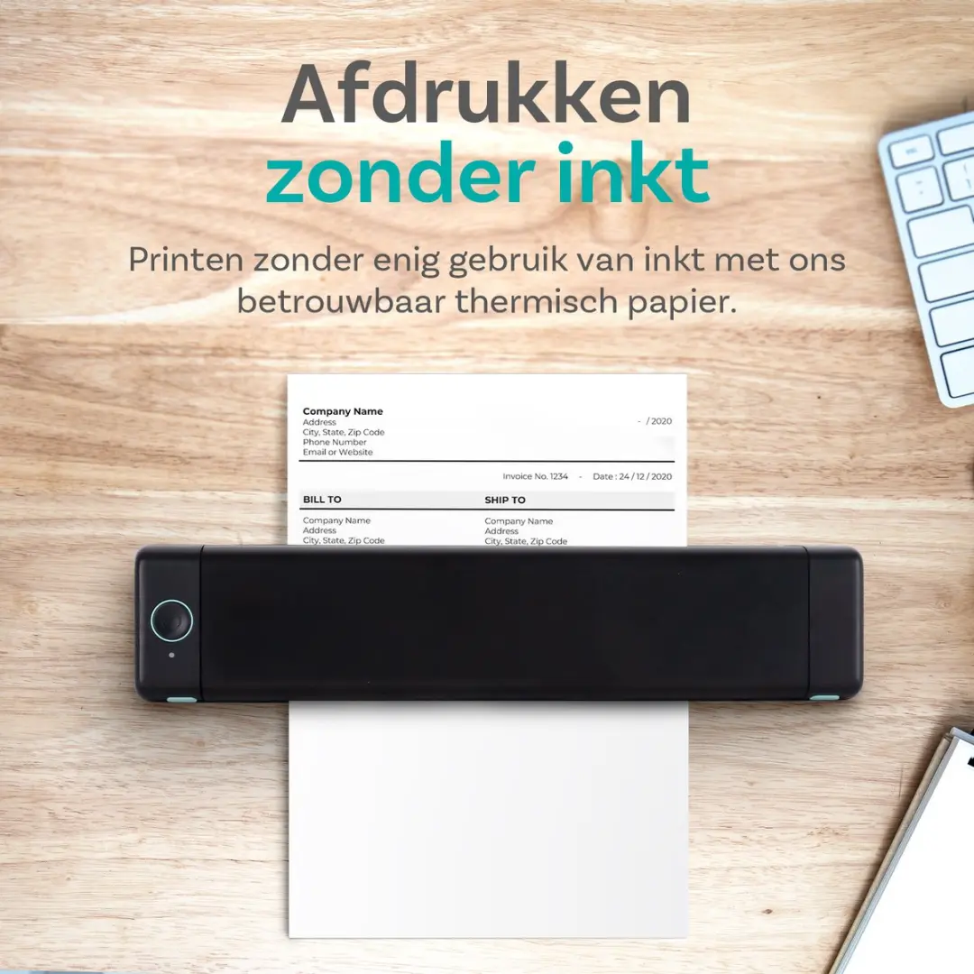 Pora&Co M08F Thermische Printer - Zwart-Groen