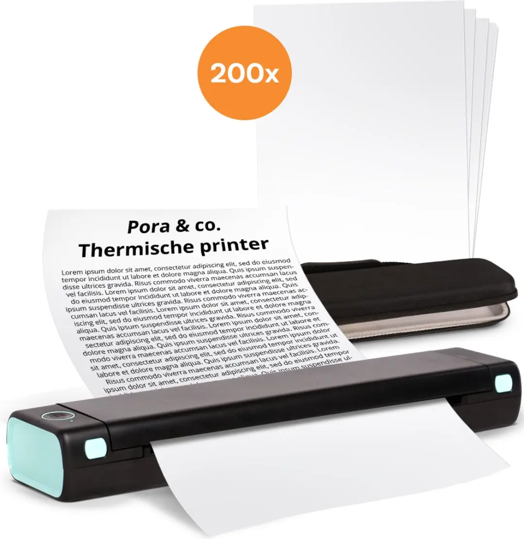 Pora&Co M08F Thermische Printer - Zwart-Groen
