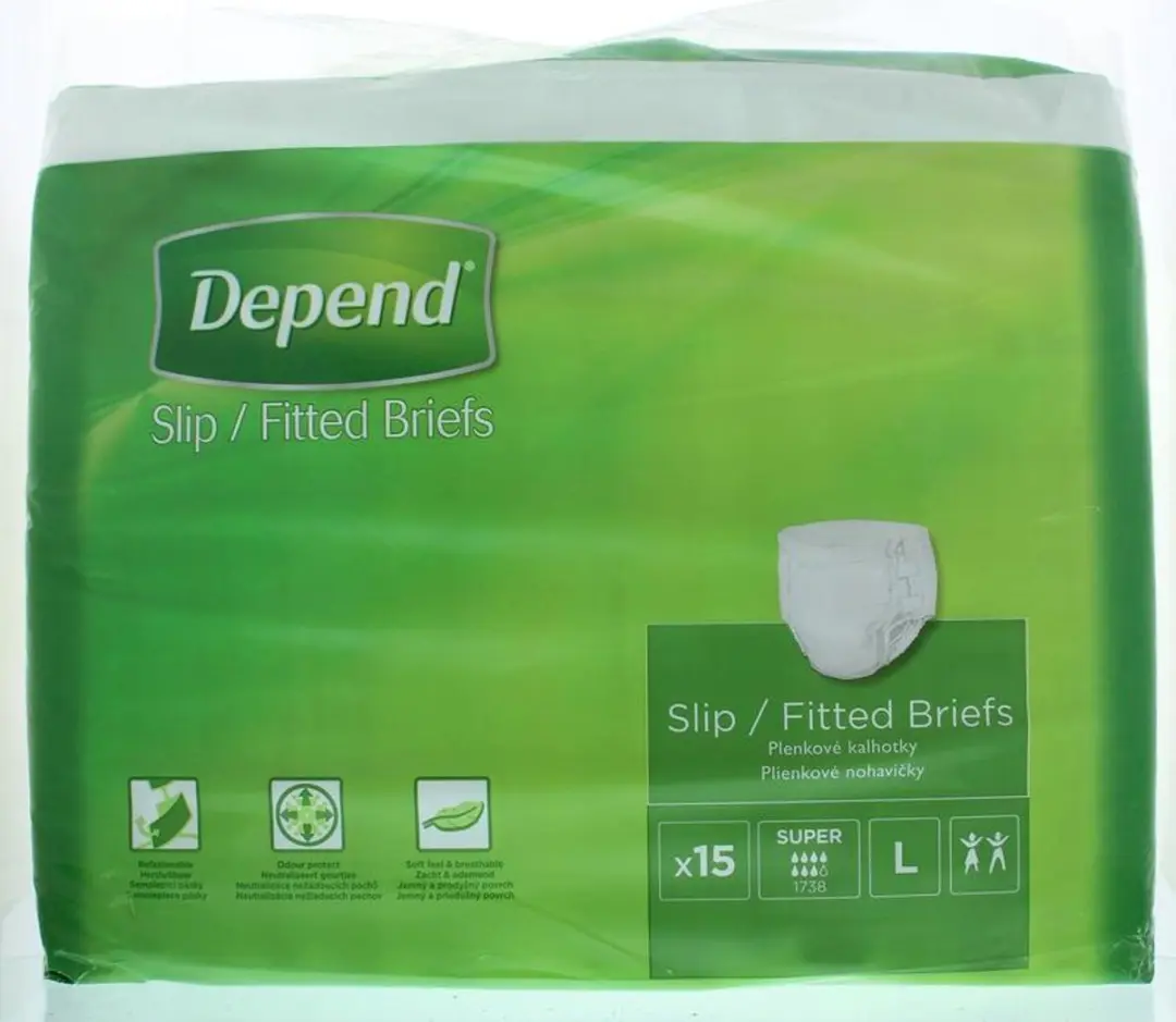 Depend Slip Super Incontinentiebroekjes L - 15 Stuks