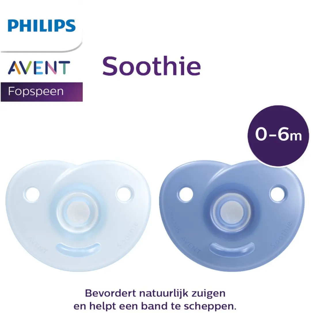 Philips Avent Soothie Hart Fopspenen 2 Stuks - Blauw