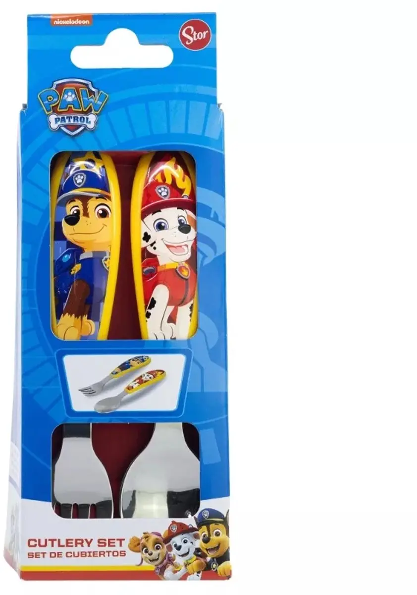 PAW Patrol Rescue Pups Metalen Bestekset 2 Stuks - Geel Gemengd