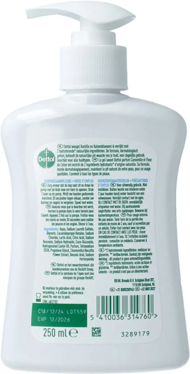 Dettol Handzeep Kamille & Katoenbloesem 250ml