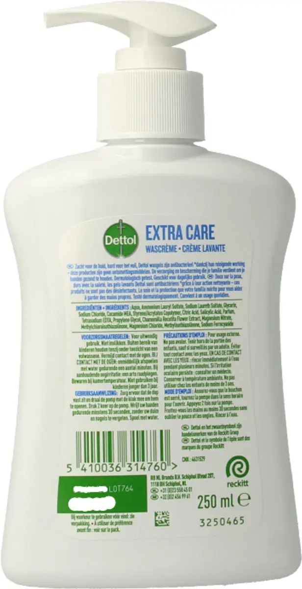 Dettol Handzeep Kamille & Katoenbloesem 250ml - afbeelding 6 van 6