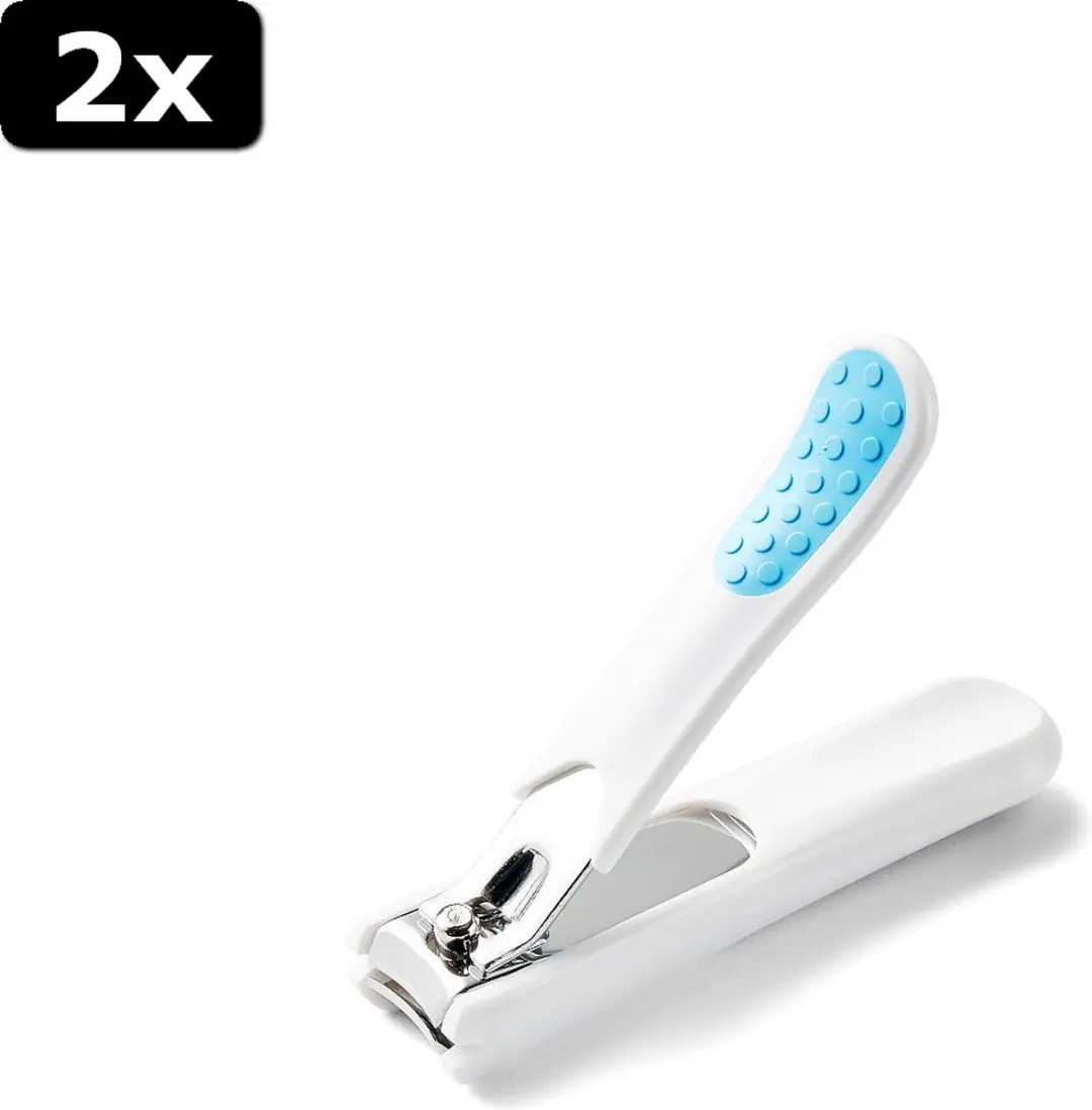 Vitility Nagelknipper - 2 Stuks Wit/Blauw