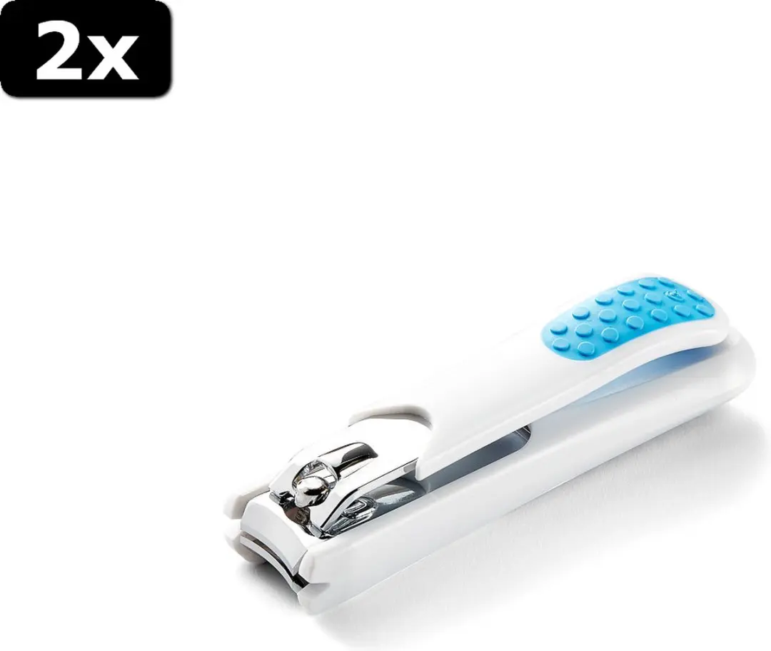 Vitility Nagelknipper - 2 Stuks Wit/Blauw