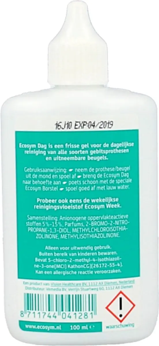 Ecosym Dag Gel Reiniger 100ml