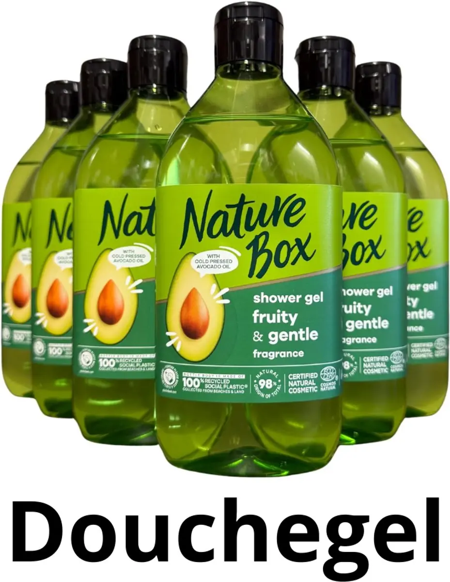 Nature Box Avocado Vegan Douchegel 6x385ml
