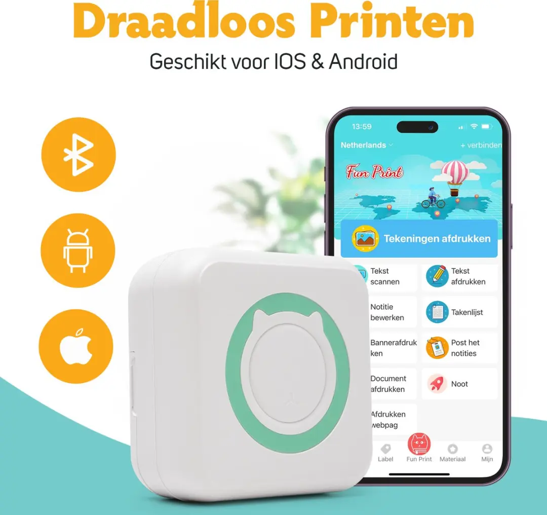 Pora&Co Mini Printer Groen