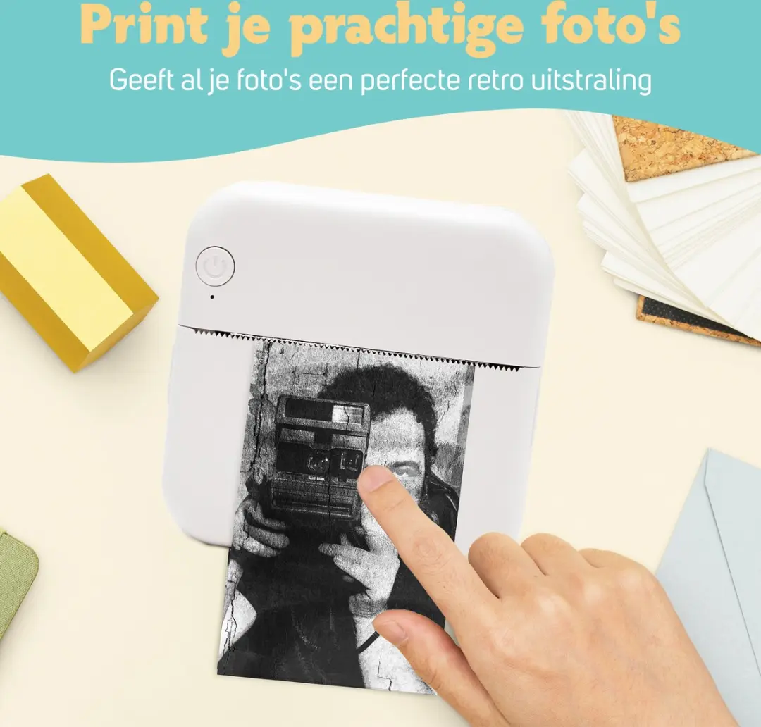Pora&Co Mini Printer Groen - afbeelding 6 van 6
