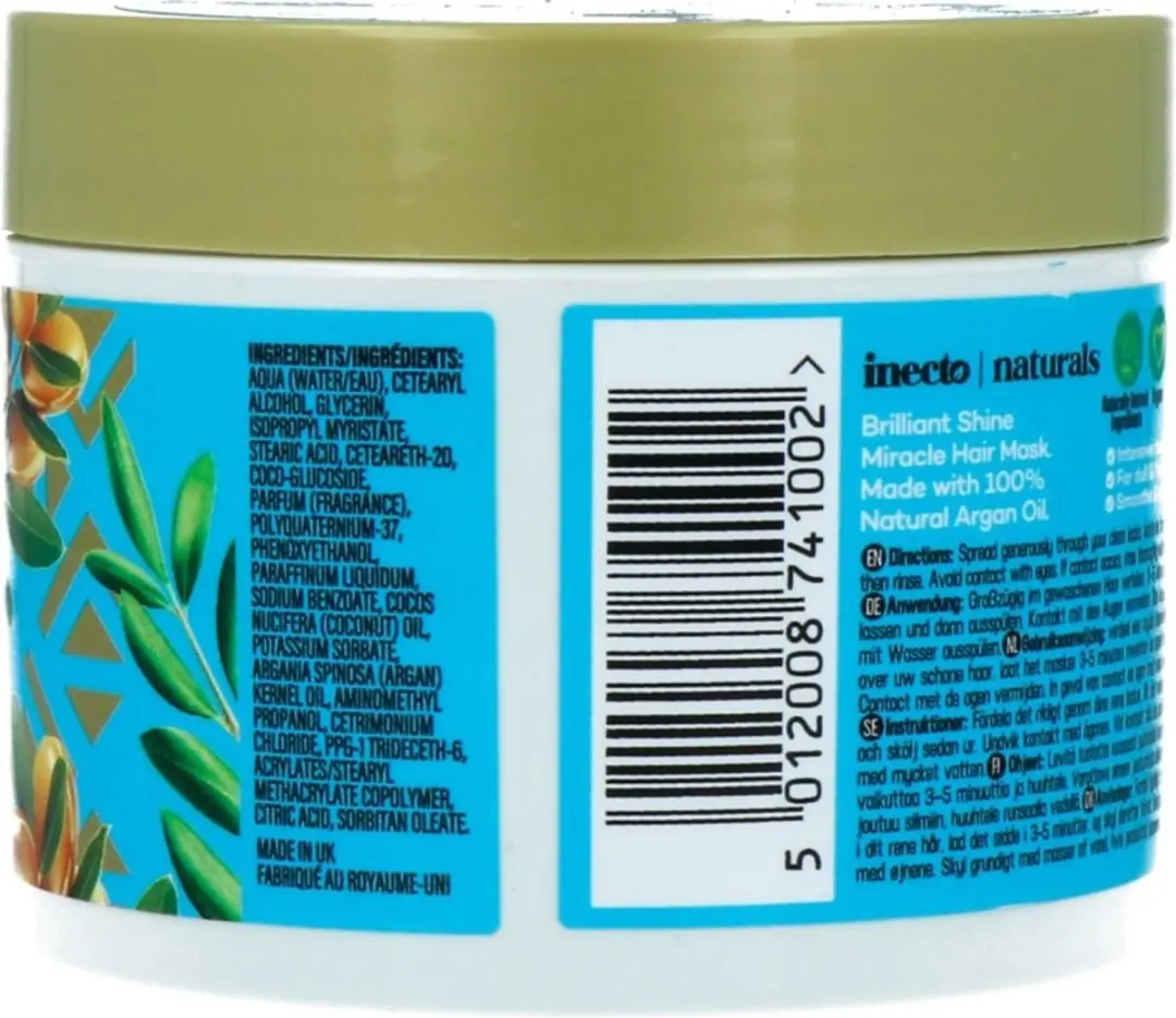Inecto Naturals Brilliant Shine Argan Haarmasker 300ml