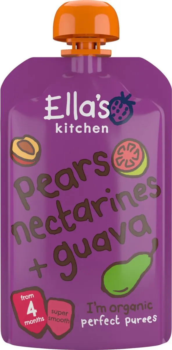 Ella’s Kitchen Biologisch Knijpfruit Peer Nectarine Guava 7x120g