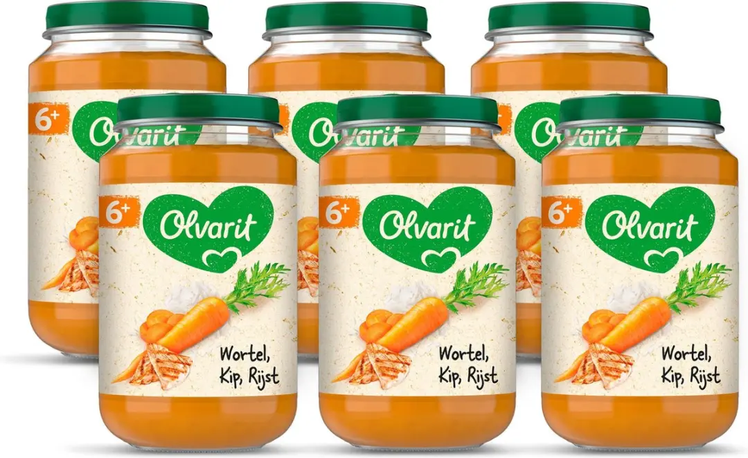Olvarit Babymaaltijd 6+ Wortel Kip Rijst