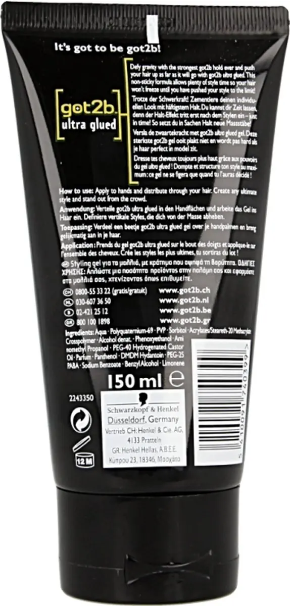 Got2b Ultra Glued Gel 150ml