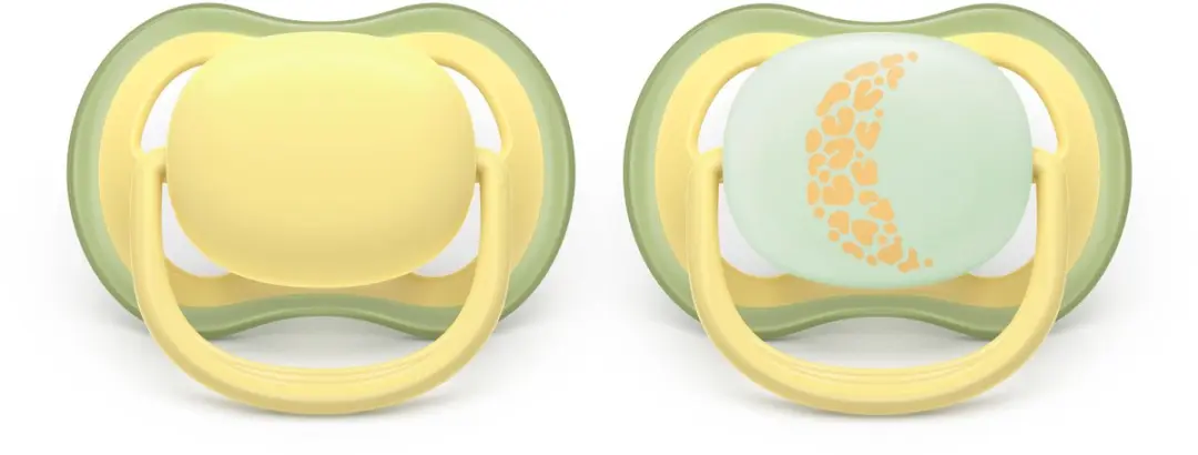 Philips Avent Ultra Air Day & Night Fopspeen 18+ - 2 Stuks - Neutral Geel
