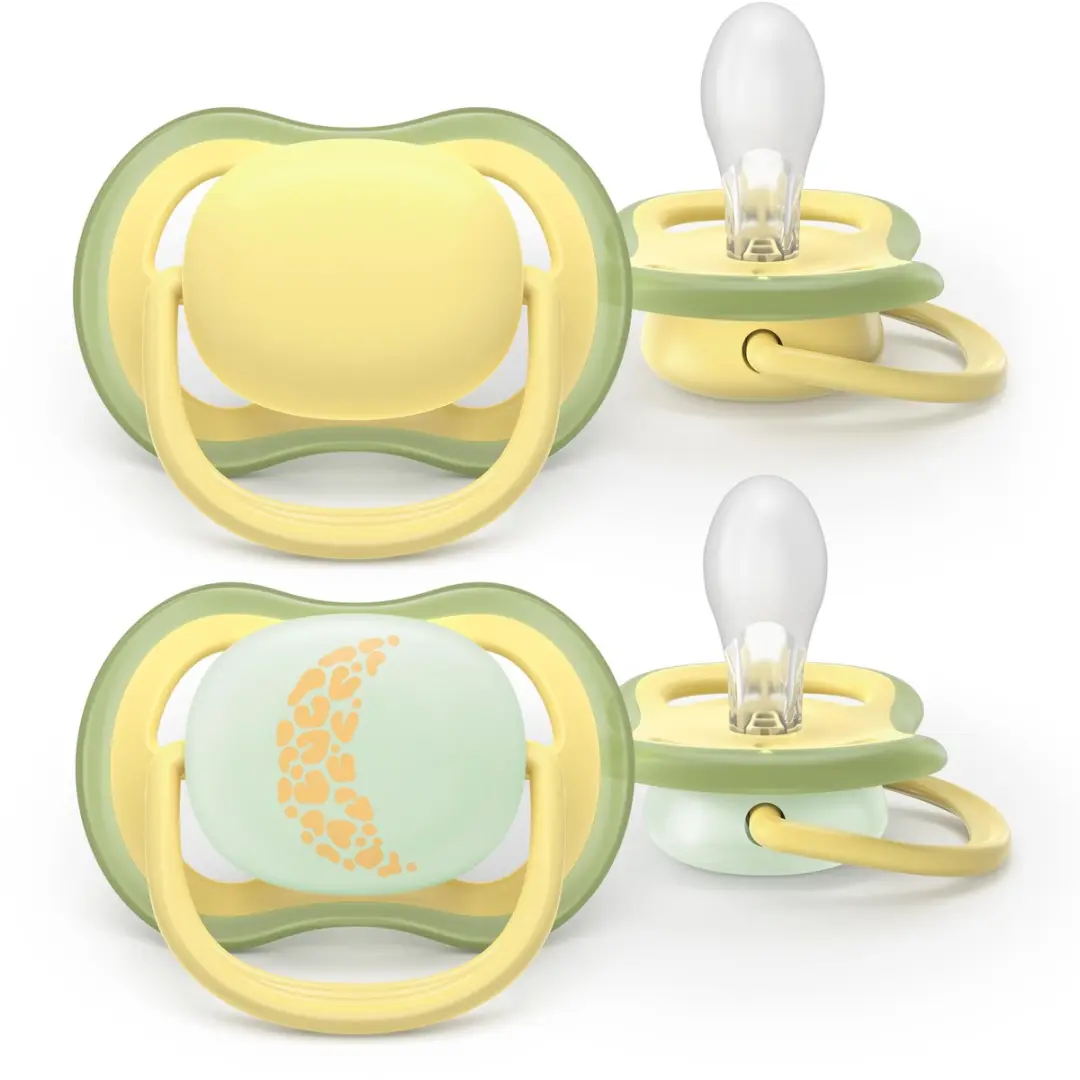Philips Avent Ultra Air Day & Night Fopspeen 18+ - 2 Stuks - Neutral Geel