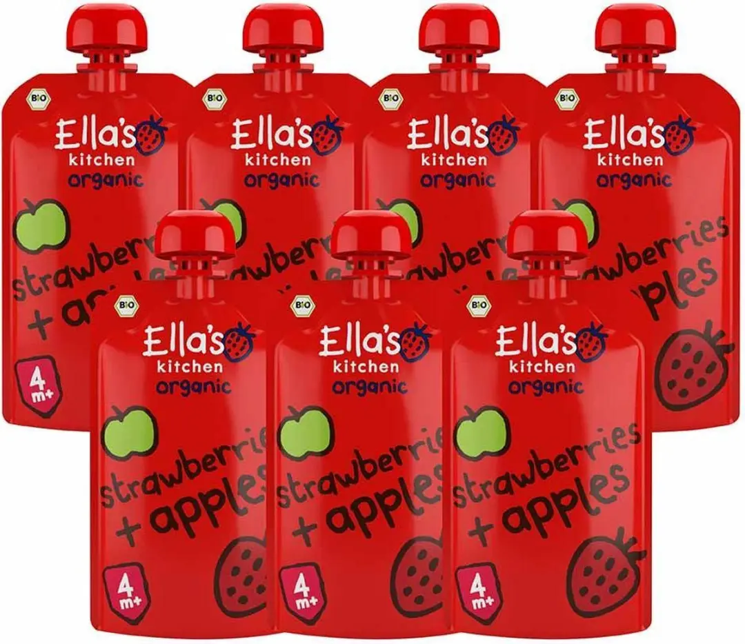Ella’s Kitchen Knijpzakje Appel Aardbei 120g - 7x