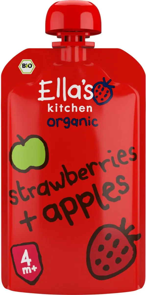 Ella’s Kitchen Knijpzakje Appel Aardbei 120g - 7x