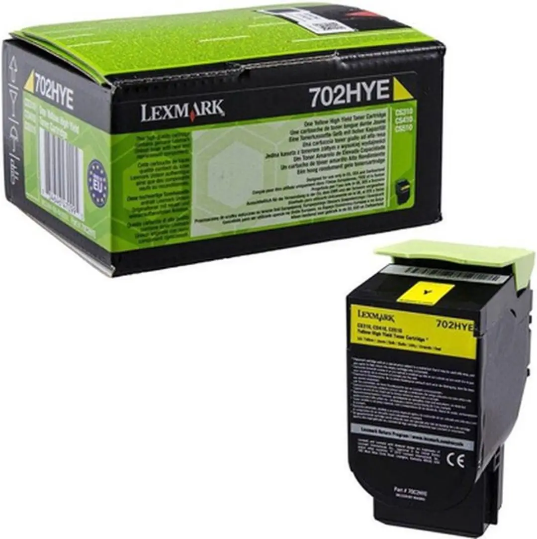 Lexmark 702HYE Tonercartridge Geel 3.000 Pagina's