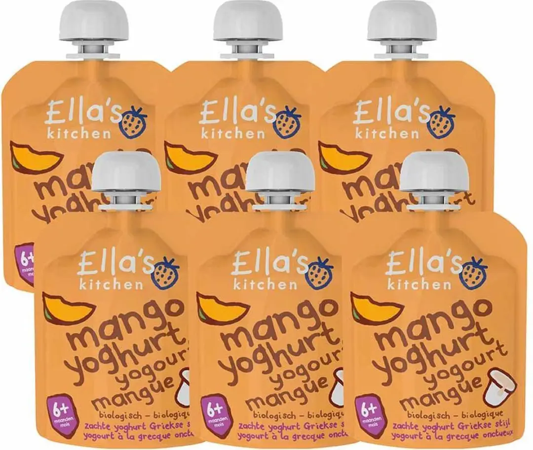 Ella’s Kitchen Griekse Yoghurt 6+ Mango 90g - 6 Stuks