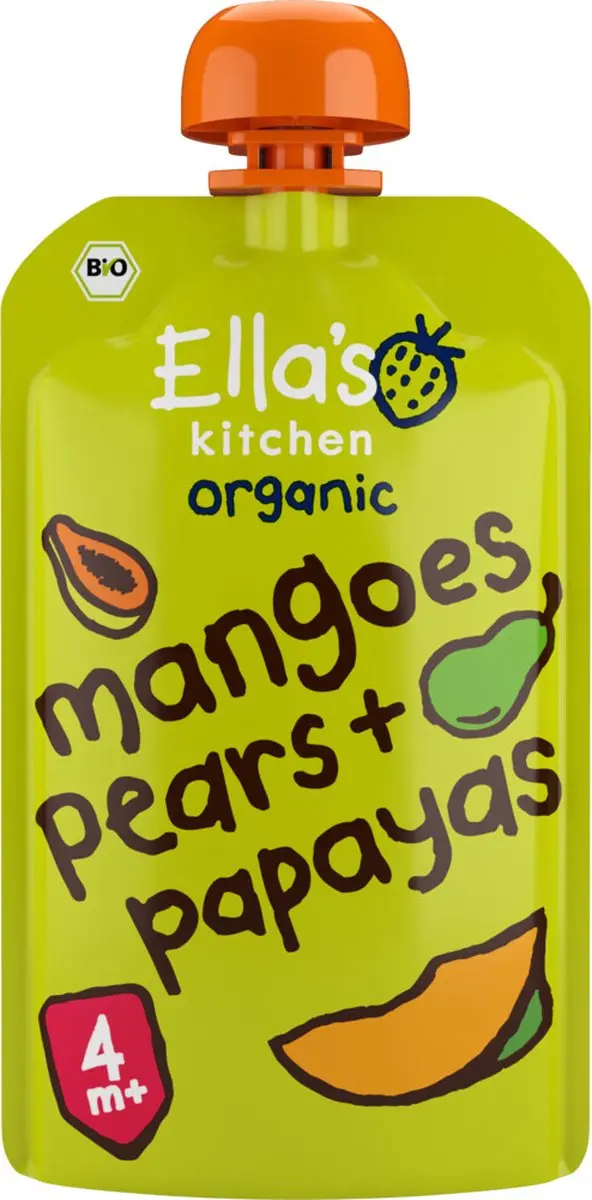 Ella’s Kitchen Knijpzakje 4+ Mango Peer Papaya 120g - 7x
