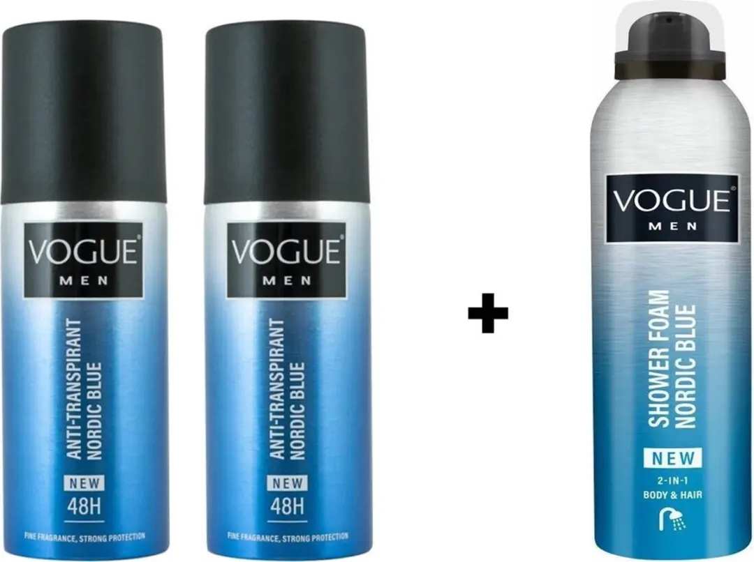 Vogue Nordic Blue Deo Spray + Showermousse Set