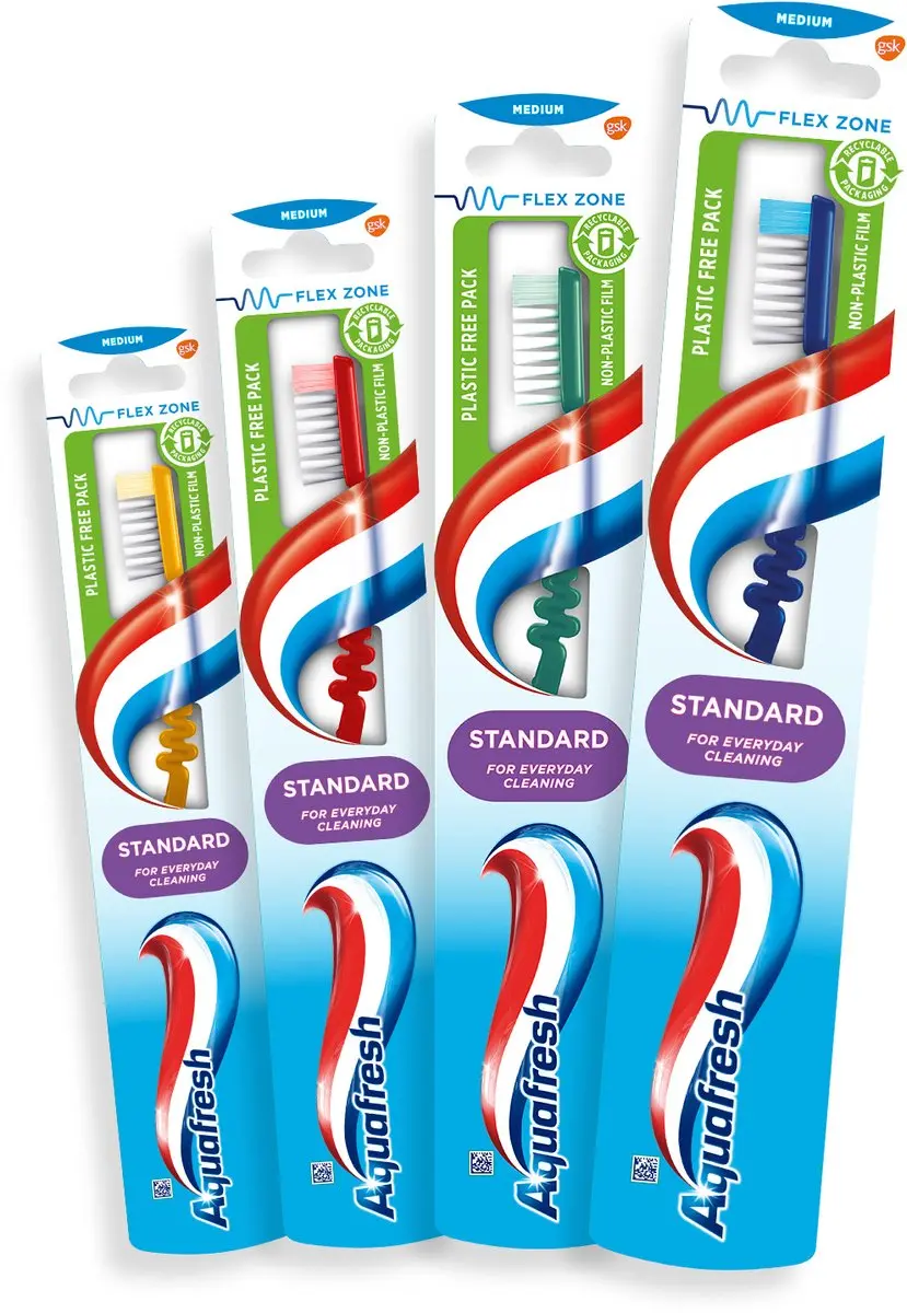 Aquafresh Standaard Tandenborstel Medium - Flex Zone Technologie