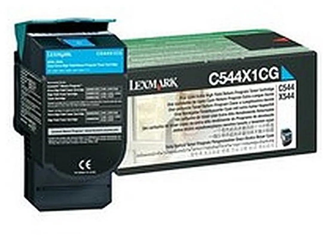 Lexmark C544X1CG Tonercartridge Cyaan - 2000 Stuks