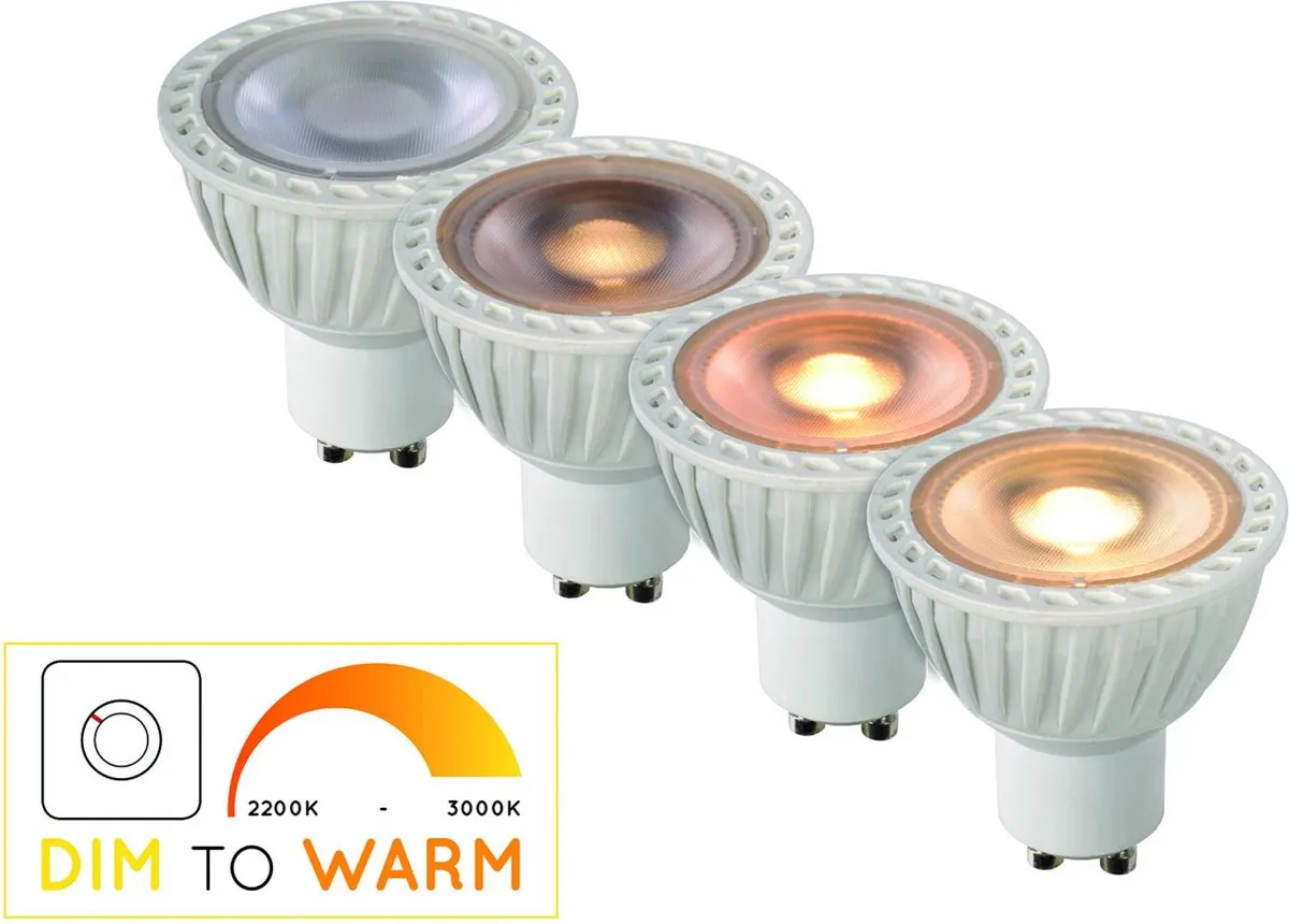 Lucide MR16 LED Lamp GU10 5W 2200K/3000K - Wit