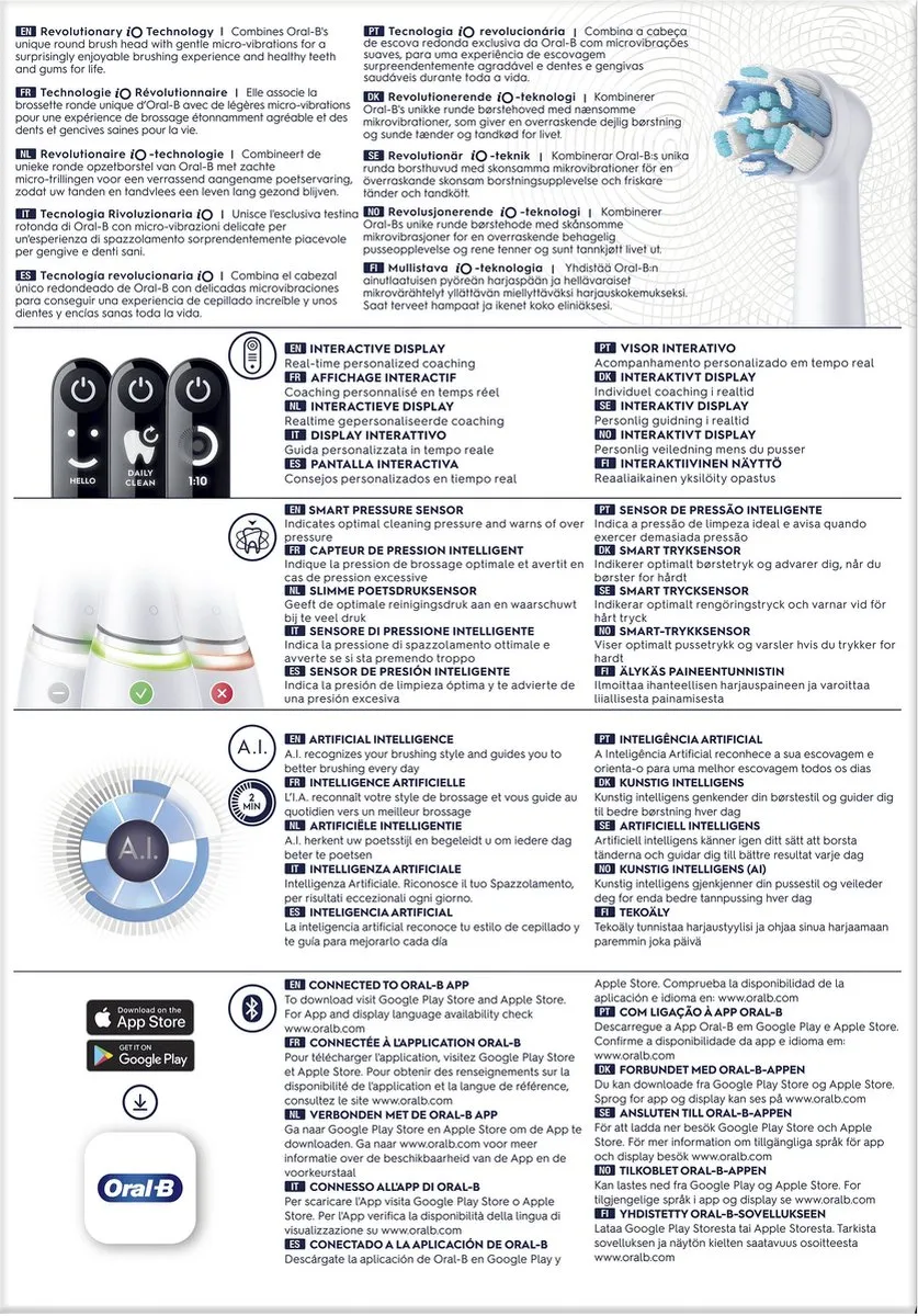 Oral-B iO6 Elektrische Tandenborstel - 2 Stuks Wit/Roz