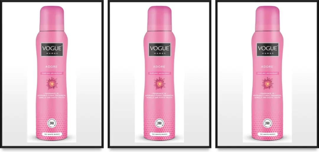 Vogue Deo Spray Adore 150ml - 3 Stuks