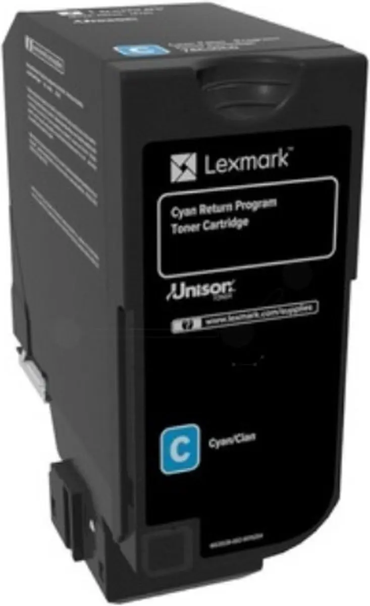 Lexmark 74C2HCE Tonercartridge Cyaan