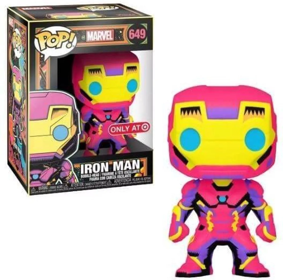 Funko POP! Iron Man Black Light Marvel Figuur 9cm - 48846 - Multicolor