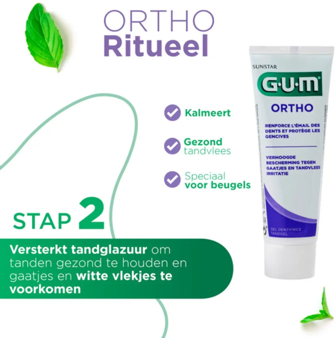 Gum Ortho Tandpasta 75ml - 4 Stuks