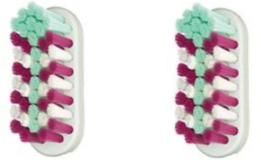 Jordan Change Handtandenborstel Medium - 2 Opzetstukken Groen Roze Wit