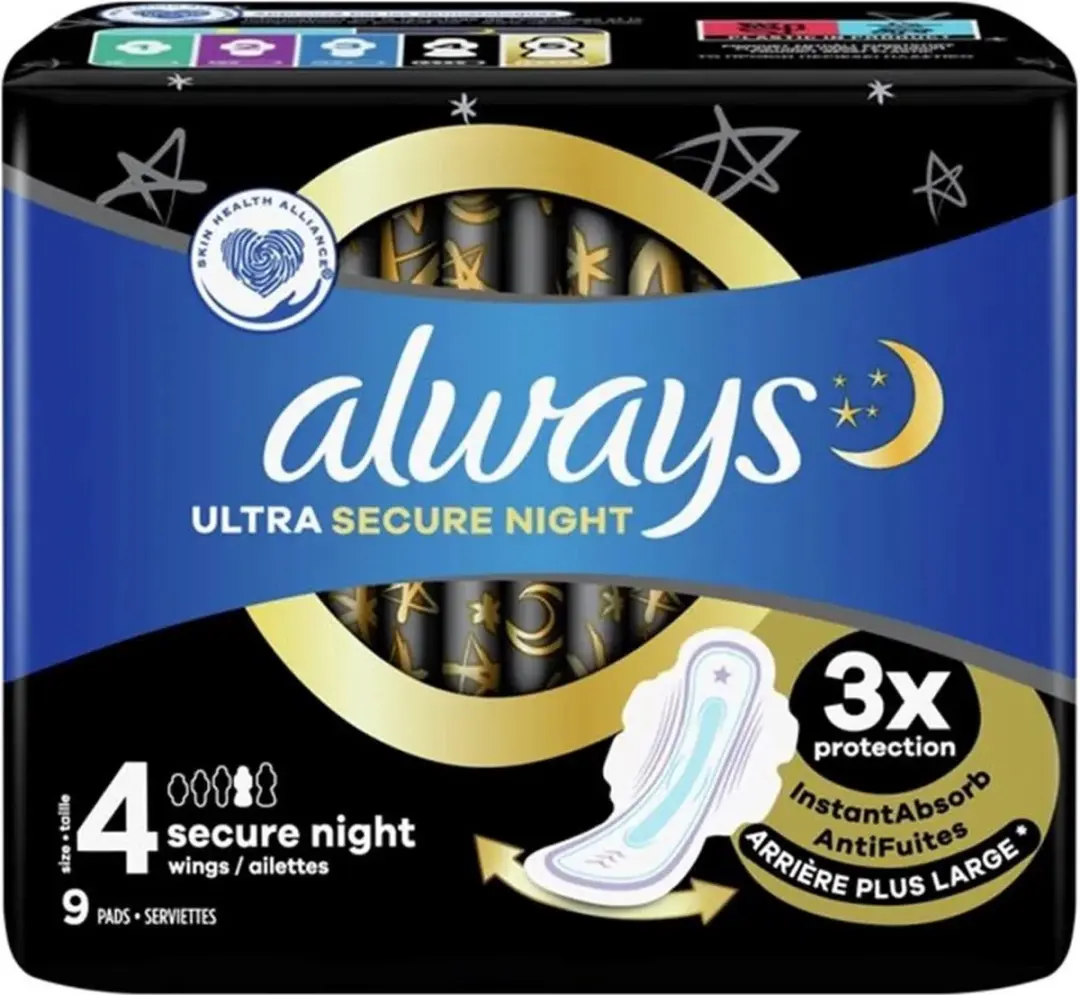 Always Ultra Secure Night Maandverband - 9 Stuks