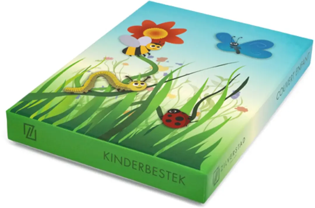 Zilverstad Kinderbestek Natuurvriendjes - 4-delig - Chroom