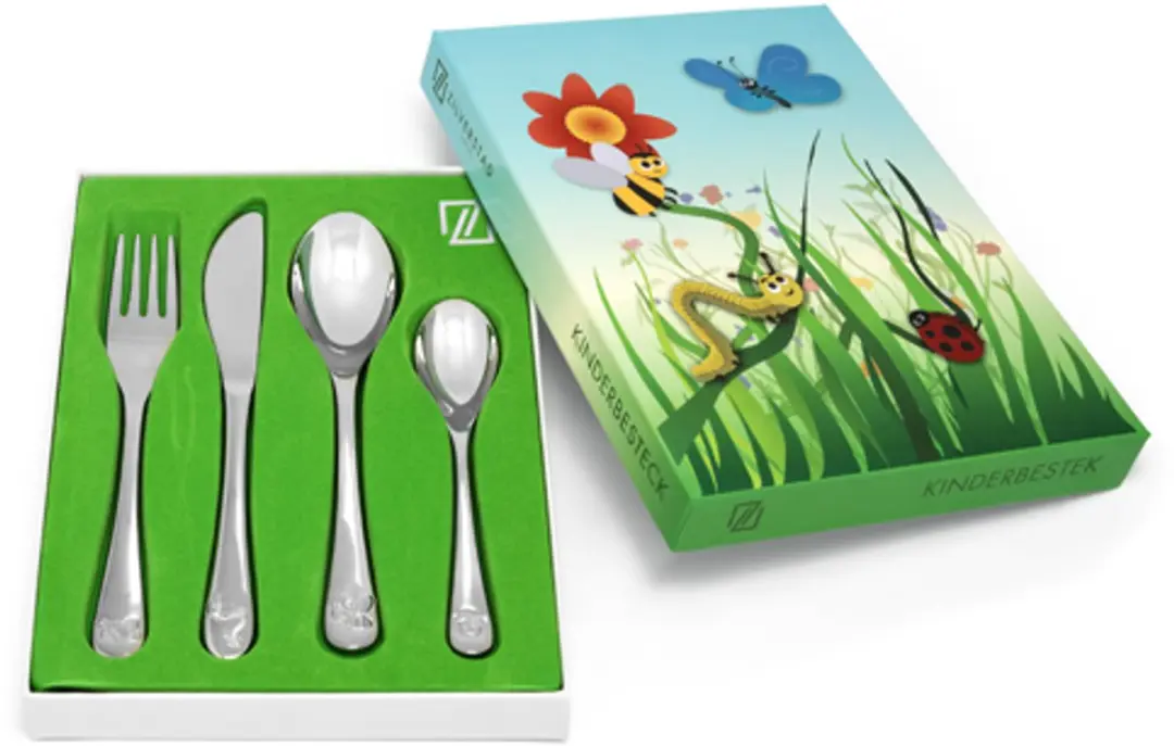 Zilverstad Kinderbestek Natuurvriendjes - 4-delig - Chroom - afbeelding 6 van 6