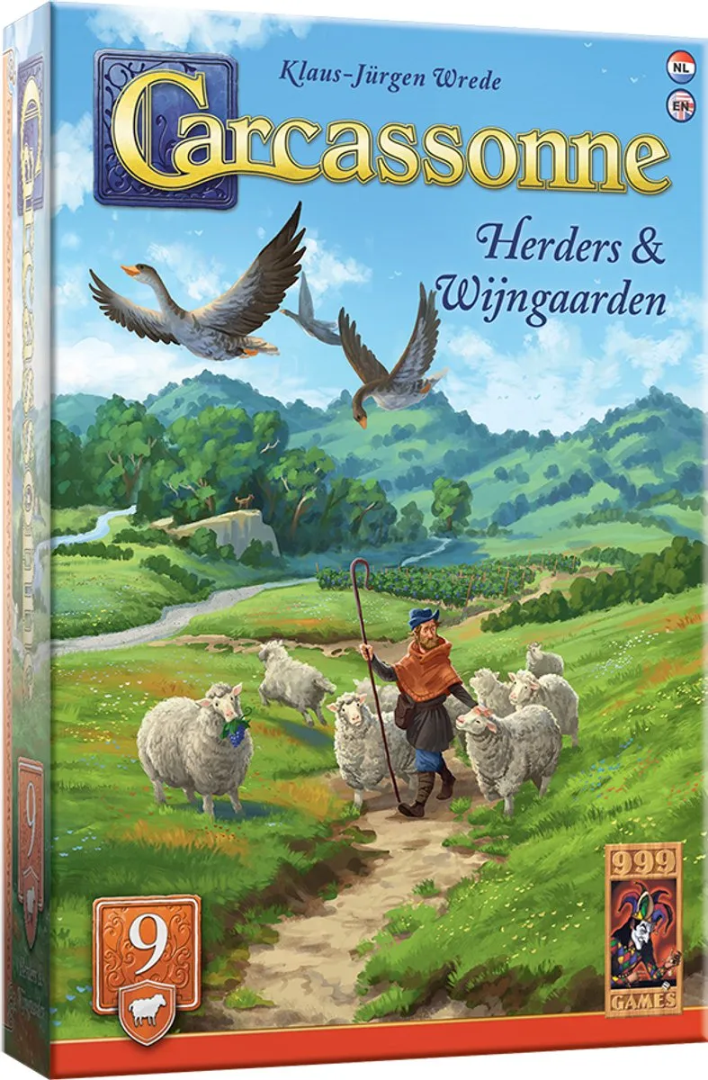 999 Games Carcassonne Herders & Wijngaarden Uitbreiding 9 - NL/EN