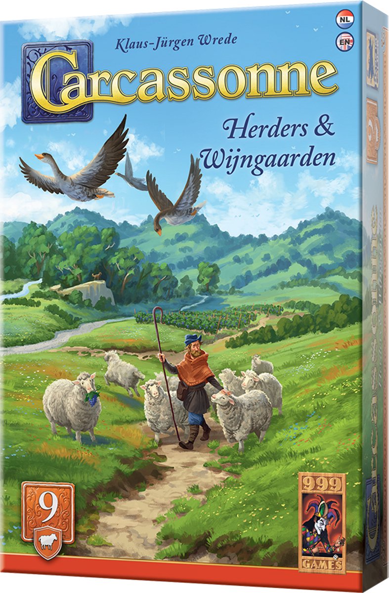 999 Games - Carcassonne: Herders & Wijngaarden - Uitbreiding 9 - Nieuwe Versie - NL - EN