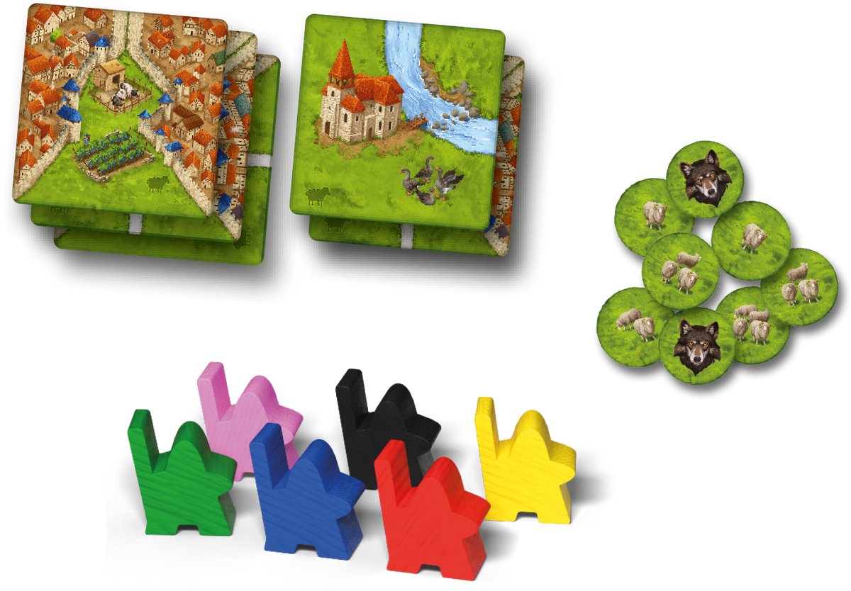 999 Games - Carcassonne: Herders & Wijngaarden - Uitbreiding 9 - Nieuwe Versie - NL - EN