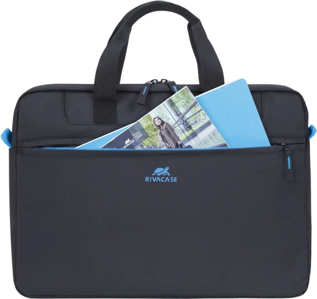 RivaCase 8037 Laptoptas 15.6 inch - 2 Vakken - Zwart - afbeelding 6 van 6