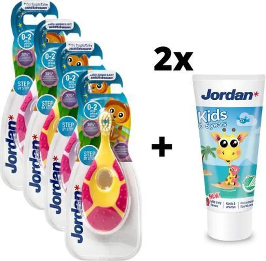 Jordan Step By Step 1 Tandenborstel & Tandpasta Set