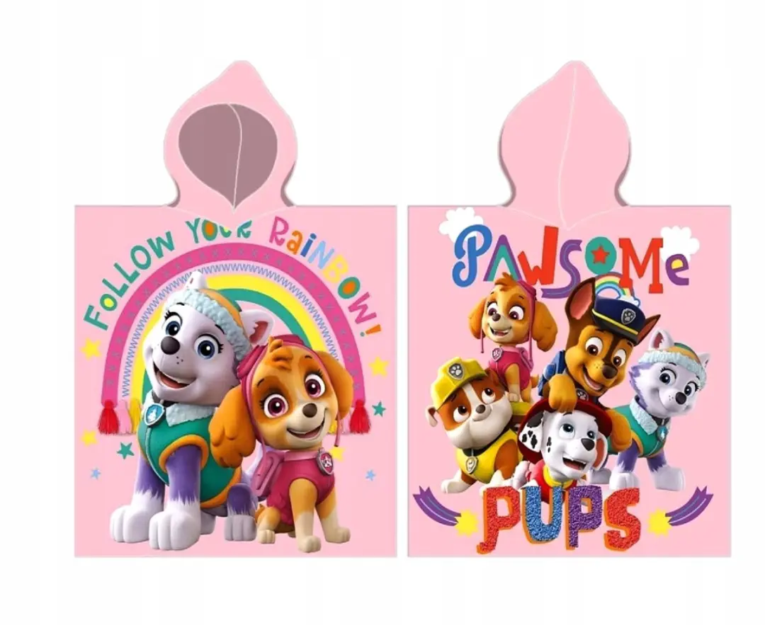 PAW Patrol Badponcho Roze