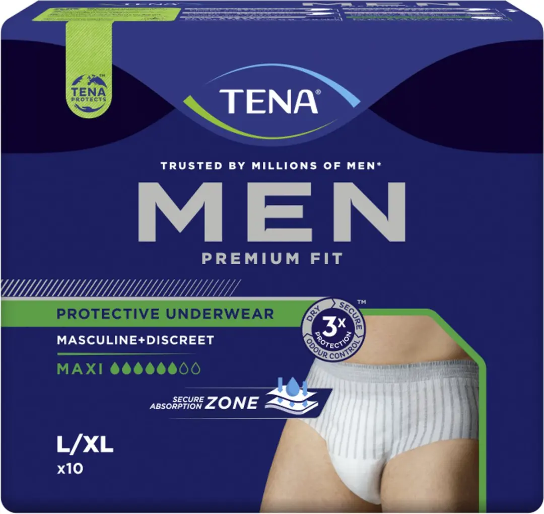 TENA Men Premium Fit Incontinentiebroekjes L - 10 Stuks